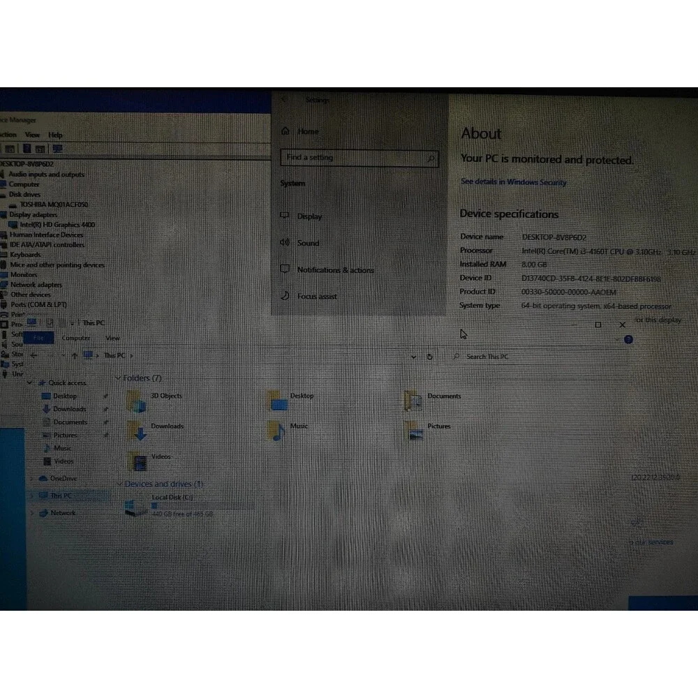 Mini PC Dell OptiPlex 3020 Micro i3 8GB RAM - HDD, No AC Adapter, Win 10